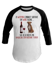 She Also Needs American Staffordshire Terrier Dog Baseball Tee tile