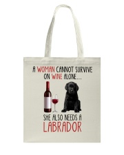 She Also Needs - Black Labrador Tote Bag tile