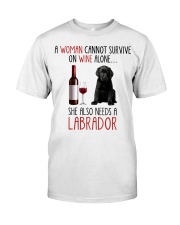 She Also Needs - Black Labrador Classic T-Shirt front