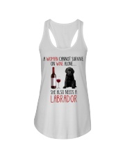 She Also Needs - Black Labrador Ladies Flowy Tank tile