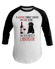 She Also Needs - Black Labrador Baseball Tee tile