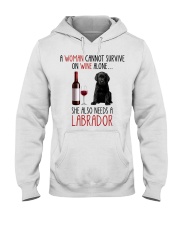She Also Needs - Black Labrador Hooded Sweatshirt tile