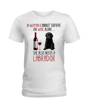 She Also Needs - Black Labrador Ladies T-Shirt tile