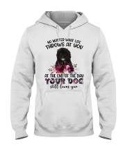 At The End - BLACK Shih-Poo Hooded Sweatshirt tile