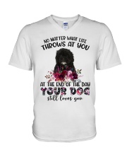 At The End - BLACK Shih-Poo V-Neck T-Shirt tile