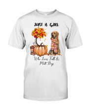 Girl Love Fall And - Mutt Dog Premium Fit Mens Tee tile