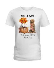 Girl Love Fall And - Mutt Dog Ladies T-Shirt tile