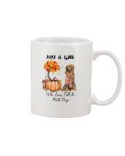 Girl Love Fall And - Mutt Dog Mug tile