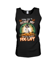 Crazy Lady - Blue Merle Collie Unisex Tank tile
