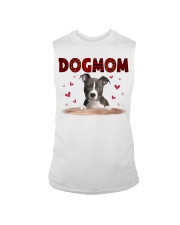 Love Mom - BLUE Nose Pitbull Sleeveless Tee tile