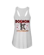 Love Mom - BLUE Nose Pitbull Ladies Flowy Tank tile