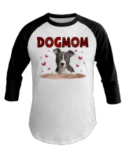 Love Mom - BLUE Nose Pitbull Baseball Tee tile