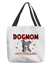 Love Mom - BLUE Nose Pitbull All-Over Tote tile