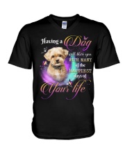 Happiest - Shorkie V-Neck T-Shirt tile