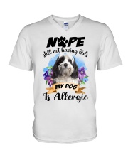 Allergic - Tibetan Terrier 1 V-Neck T-Shirt tile