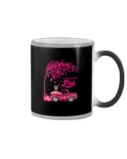 LBN October Pink Truck Yorkshire Terrier 2 Color Changing Mug tile