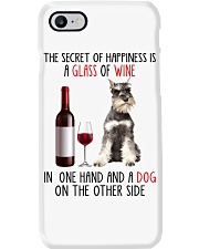 Happiness - GREY Miniature Schnauzer Phone Case tile
