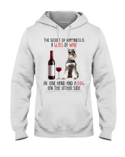 Happiness - GREY Miniature Schnauzer Hooded Sweatshirt tile