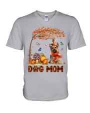Pumpkin Mom - Yorkshire Terrier 2 V-Neck T-Shirt tile