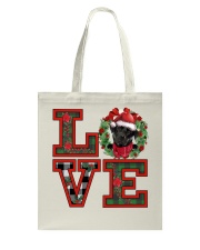 Christmas Love - black Labrador 1 Tote Bag tile
