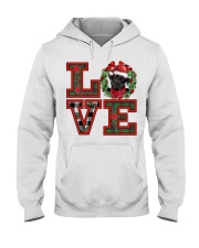 Christmas Love - black Labrador 1 Hooded Sweatshirt front