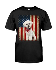 Bichon Frise - American Flag Classic T-Shirt front