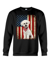 Bichon Frise - American Flag Crewneck Sweatshirt tile