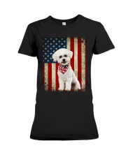 Bichon Frise - American Flag Premium Fit Ladies Tee tile
