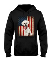 Bichon Frise - American Flag Hooded Sweatshirt tile