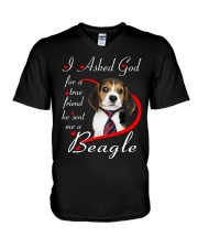 He Sent - Beagle 1 V-Neck T-Shirt tile