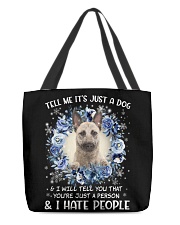 Hate People - Dutch Shepherd All-Over Tote tile