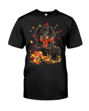 Autumn Leaves Scraf - Dachshund 1 Premium Fit Mens Tee tile