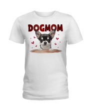 Love Mom - BLACK Chihuahua Ladies T-Shirt tile