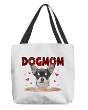 Love Mom - BLACK Chihuahua All-Over Tote tile
