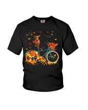 Autumn Bike - RED Miniature Pinscher Youth T-Shirt tile