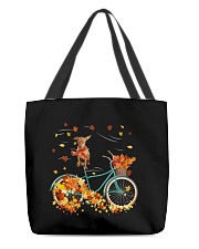 Autumn Bike - RED Miniature Pinscher All-Over Tote tile