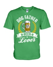 Dog Father Beer Lover V-Neck T-Shirt tile