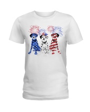 American Firework - Dalmatian Ladies T-Shirt tile