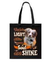 Shine - RED MERLE Australian Shepherd Tote Bag tile