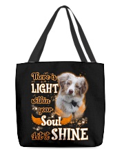 Shine - RED MERLE Australian Shepherd All-Over Tote tile