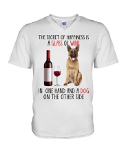 Happiness - German Shepherd 2 V-Neck T-Shirt tile