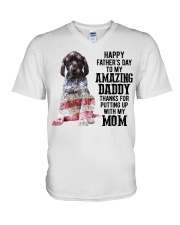 Father Day - German Shorthaired Pointer V-Neck T-Shirt tile