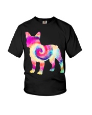 Tie Dye French Bulldog Youth T-Shirt tile