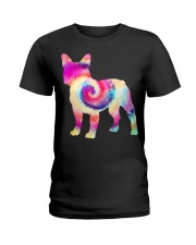 Tie Dye French Bulldog Ladies T-Shirt tile