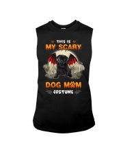 Scary Costume - BLACK Pug 1 Sleeveless Tee tile
