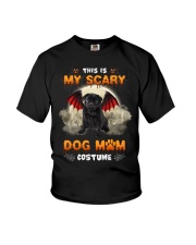 Scary Costume - BLACK Pug 1 Youth T-Shirt tile