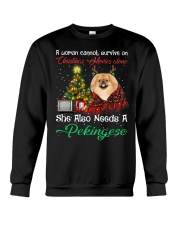 Christmas Alone - TAN Pekingese Crewneck Sweatshirt tile