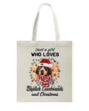 Christmas Girl - Bluetick Coonhound Tote Bag tile