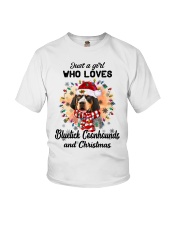 Christmas Girl - Bluetick Coonhound Youth T-Shirt tile
