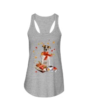 Autumn Leaves Jack Russell Terrier 1 Ladies Flowy Tank tile